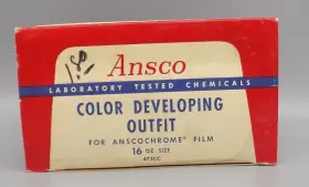 C1890 Ansco Vintage Color Developing Outfit In Original Box Anscochrome For Display