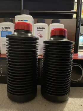 Adr1l Ap 2 X Collapsible 1 Litre Bottles For Film Developing Chemicals Concertina