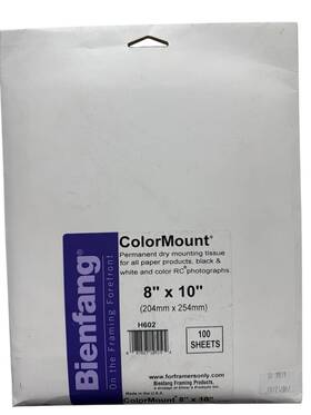 Bienfang H602 Colormount Permanent Dry Mounting Tissue 8 Inch X10 Open Box