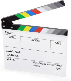 Hbo0301 Bigotters White Wooden Movie Film Clap Board 12 Inch X11 Hollywood Clapper