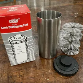 435-it Coastar Stainless Steel Film Developing Tank W 35mm/120 Reel 3 Reels