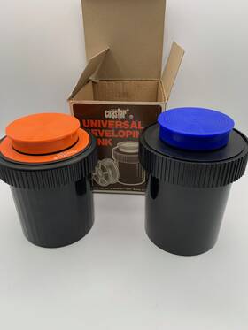 Coastar Dt-352 Vintage Universal Film Developing Tanks- 2 One And Unbranded