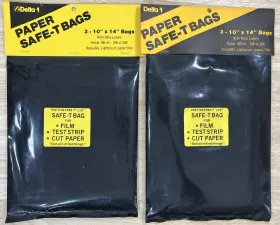 05-1114 Delta 1 Paper Safe-t - 10 Inch X 14 Film Bags And Labels Lot Of 2 Packages 6