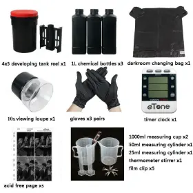 4x5drdk Etone 4x5 Color Black&white Film Nagative Processing Darkroom Developing Equipment Kit