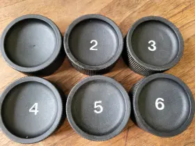05042 Jobo Set Of 6 Original Solution Bottle Caps For The Autolab Atl 2 Bottles