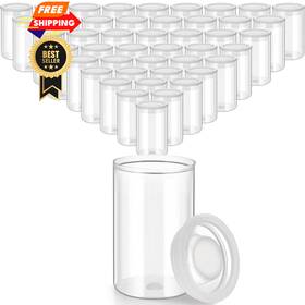 Jovitec Jv-jovitec-1583451 100 Pieces Plastic Film Canister Holder 35 Mm Empty Camera Reel Clear