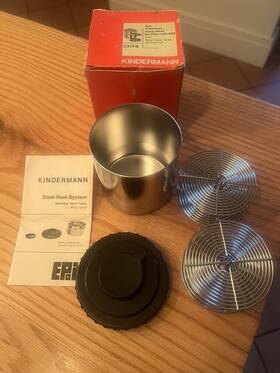 Kindermann 23178 Germany Stainless Steel Developing Tank With 2 Reels