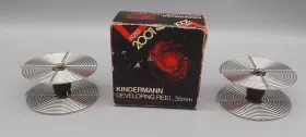 23196 Kindermann 35mm 36 Exp Film Developing Reels Set Of 2 One In Original Box Unused