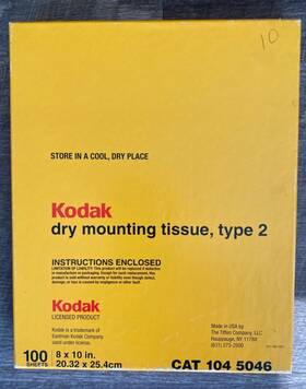 Kodak 041771045043 75 Vintage 8x10 Dry Mounting Tissue Type 2
