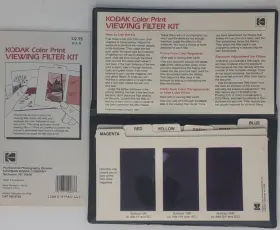Kodak 041771500733 Eastman Color Print Viewing Filter Kit R-25 Complete 6 Filters Vtg 1990