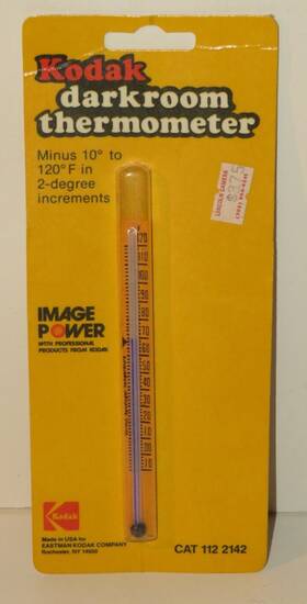 Kodak 2142 Glass Darkroom Thermometer - 12 Inch -10 To 120 F Cat 112 New Old Stock
