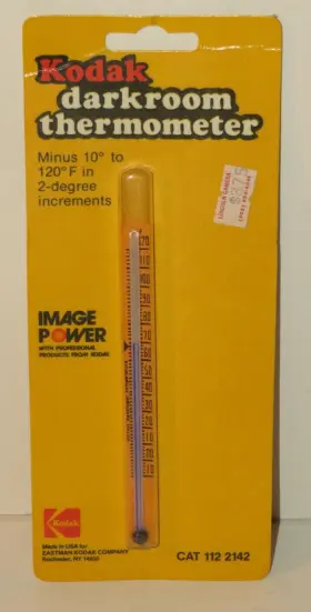 2142 Kodak Glass Darkroom Thermometer - 12 Inch -10 To 120 F Cat 112 New Old Stock
