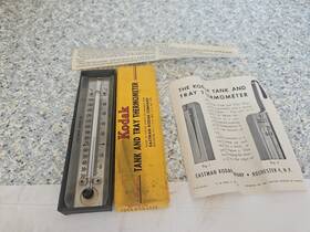 Kodak 92004k Vintage Tank And Tray Thermometer In Original Box With Paper Work