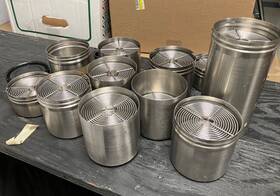 Omega 3020 Lot Of Stainless Steel Film Developing Tank With Reel 35mm 120