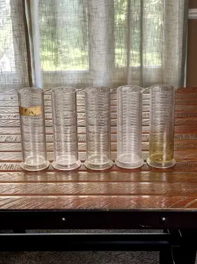 Paterson Photax Group 022361010318 Lot Of 5 - Graduated Measuring Cylinder 600ml / 22oz