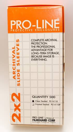 Pro-line Filmguard Archival Pl14110 Pro-line Slide Sleeves 2x2 Clear Lot Of 480 Open Box