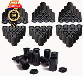 Sisims Z757510923991 70 Pieces Film Canisters With Caps 35mm Empty Camera Reel Small Black