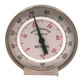 Weston 278890d Dual Scale Photographic Thermometer 3 Inch Diameter X 6.5 Long
