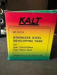 Kalt NP10114 Stainless Steel Developing Tank W/ Plastic Top New Box. Price: $39.99.