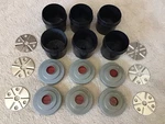 Lot Of 6 Kodak Kodacraft Roll-film Plastic Tanks With Lids And Weight Plates Used. Price: $45.00.