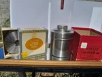 Vintage Honeywell Nikor Stainless Steel Film Developing Tank W/ 35MM Reel & Box Open. Price: $55.00.