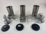 Lot Of Three Made Japan Stainless Steel Film Roll W/ Kindermann Reels 7 Inch Used. Price: $95.00.