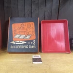 3 Vintage Yankee Photographic 11"X14" Print Developing Trays Used Original Box. Price: $59.99.