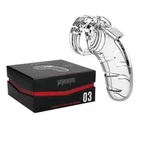 Shots Mancage Model 03 Adjustable 4.5 In. Chastity Cock Clear New. Price: $60.00.