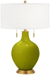 Color Plus Toby Brass 28" High Olive Green Table Lamp New. Price: $224.99.