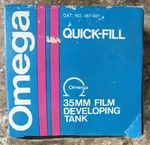 Vintage Omega 35MM Film Developing Tank Quick-fill New Open Box. Price: $21.99.