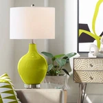 Color Plus Ovo 28 1/2" White Shade Olive Green Table Lamp New. Price: $199.99.