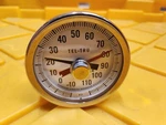 Tel-tru Laboratory / Chemical Dial Thermometer -10 110 12" Stem Used. Price: $10.00.