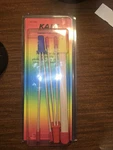 New Vintage Kalt Plastic Print Tongs 3 Pack. Price: $10.00.