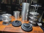 Vtg Kindermann Stainless Steel Double Film Developing Tank With Reels Germany Used. Price: $99.99.