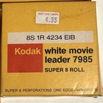 Vintage Kodak White Super 8MM Movie Film Leader 7985 50FT (8). Price: $9.95.