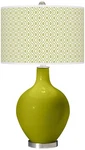 Color Plus Ovo 28 1/2" Diamonds Pattern Olive Green Table Lamp New. Price: $224.99.